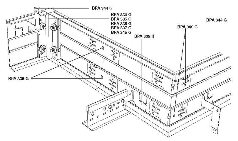 Угловое крепление профиля Axiom BPA 334 - 345 G(1)